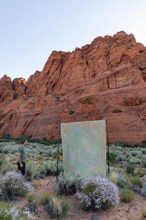 Sagebrush Sunset #0688 7'x9' Hand Painted Big Muslin Backdrop in a Bag