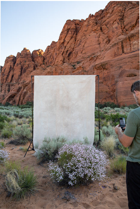 Napa Whites #0689 6’8”x10’ Hand Painted BIG Muslin Backdrop in a Bag