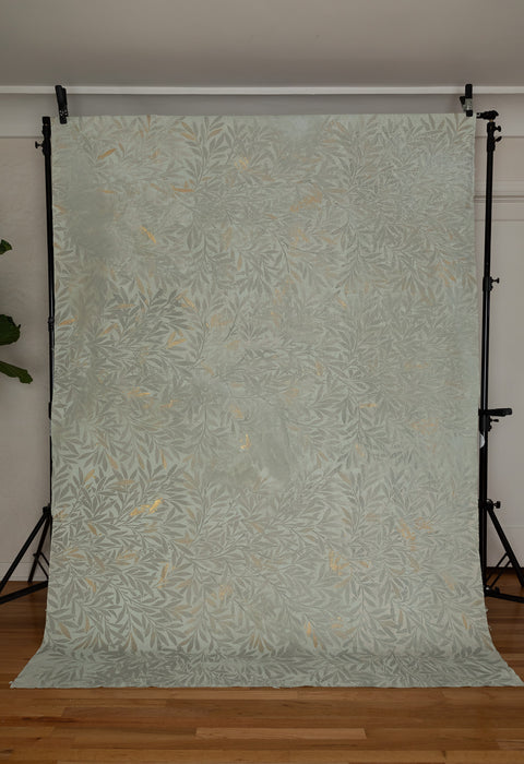 Gilded Leaves #0734 Hand Painted Big Muslin Backdrop in a Bag