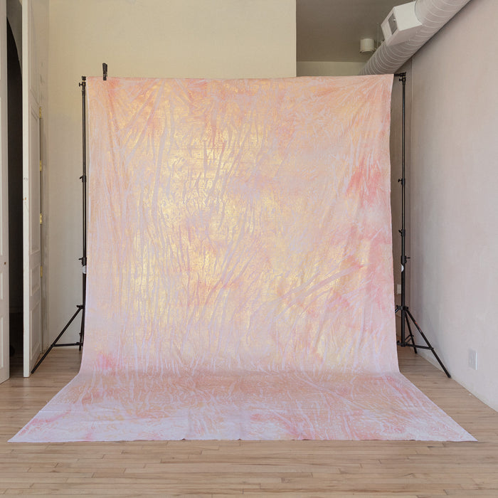 Rose Gold Spell #0789 Hand Painted Big Muslin Backdrop in a Bag
