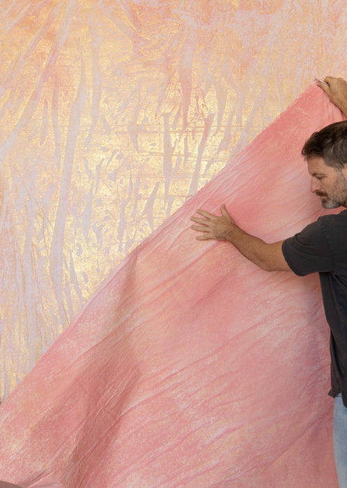 Rose Gold Spell #0789 Hand Painted Big Muslin Backdrop in a Bag