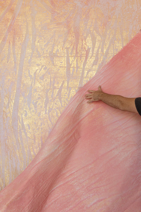 Rose Gold Spell #0789 Hand Painted Big Muslin Backdrop in a Bag
