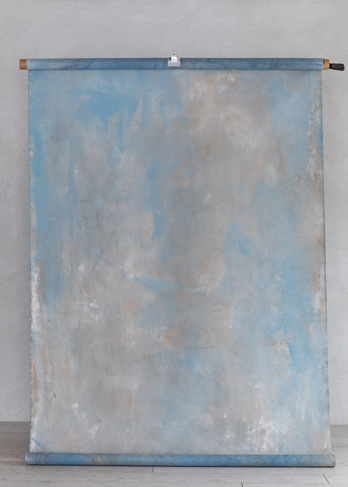 Something Blue #0222 Large Hand Painted Canvas Backdrop