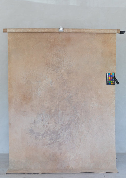 Peach & Violet #0822 Medium Hand Painted Big Muslin Backdrop