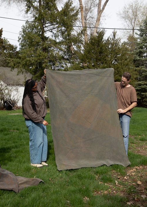 Warm Window Pane 5'x7' Weathered Muslin Backdrop in a Bag