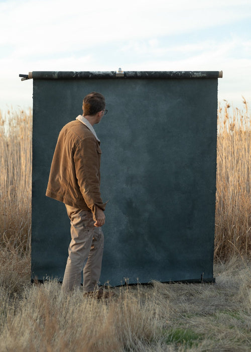 Smokey Teal #0859 Medium Painted Canvas Backdrop
