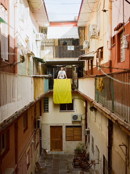 Havana Yellow- 5'x7' Weathered Muslin Backdrop in a Bag