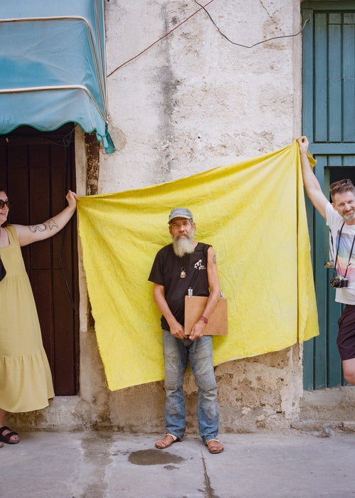 Havana Yellow- 5'x7' Weathered Muslin Backdrop in a Bag
