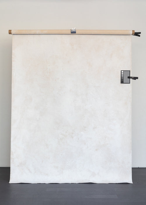Eco friendly white canvas backdrop by Ultraviolet Backdrops.