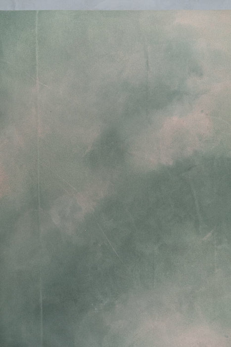 Evergreen & Coral #0039 // Extra-Small Hand-Painted Canvas Backdrop Painting