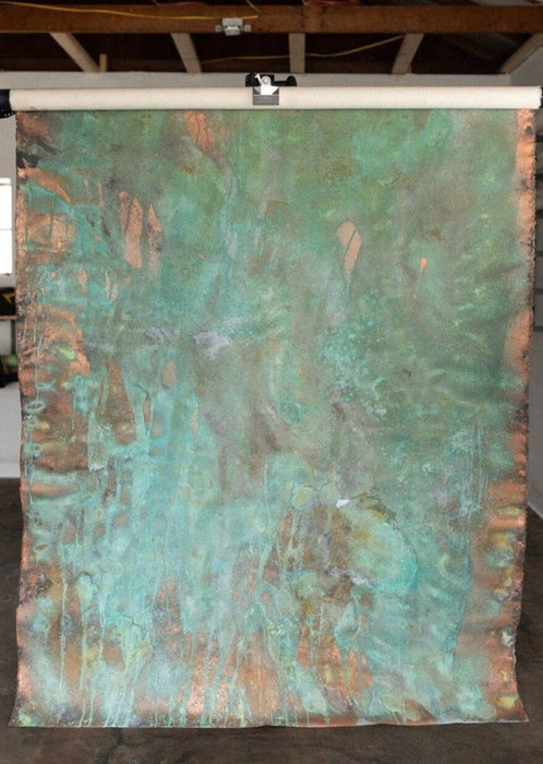 textured rusted copper photography rolled portable backdrop