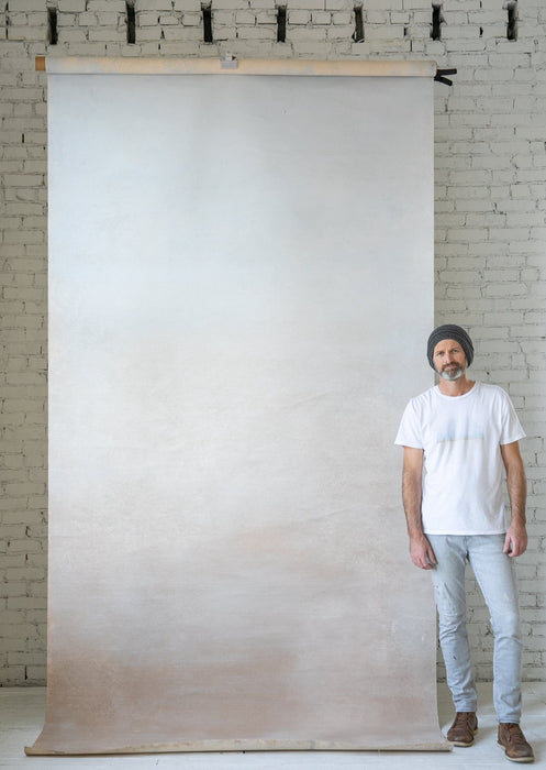 New Stone #0276 // Large+ Hand-Painted Canvas Backdrop.