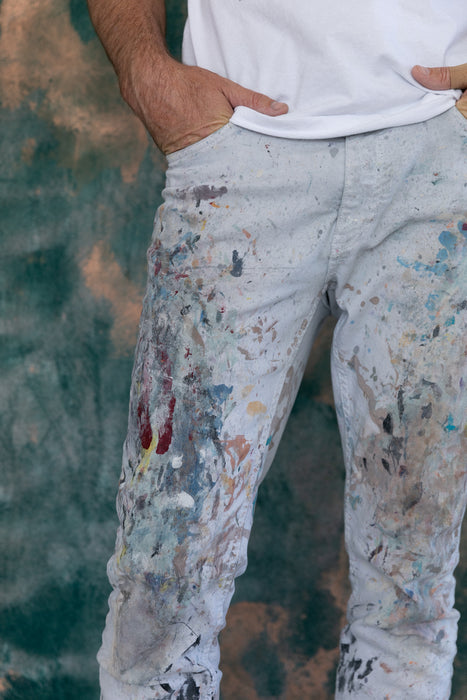 Raw Copper-Heavy Metal #0477 // Small Hand-Painted Canvas Backdrop.