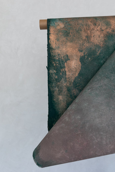 Raw Copper-Heavy Metal #0477 // Small Hand-Painted Canvas Backdrop.