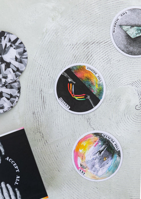Seafoam Labyrinth #0506 Hand-Painted Flatlay Surface