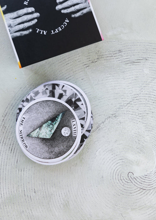 Seafoam Labyrinth #0506 Hand-Painted Flatlay Surface