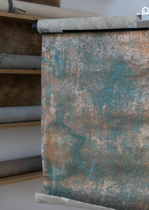 Petite Copper #0586 Heavy Metal Flatlay Hand-Painted Canvas Backdrop