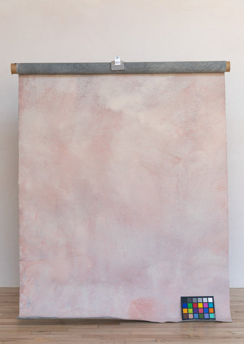 New Pink #0638 Double-Sided Small Hand Painted Canvas Backdrop