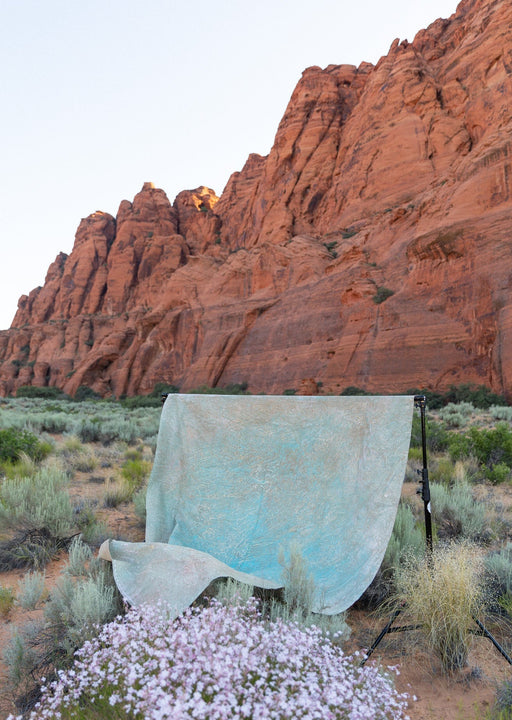 Create mobile, on the go studios wherever creativity takes you with Ultraviolet Backdrops' Backdrop in a Bag. Lightweight muslin, one of a kind, huge muslin backdrops for big ideas.