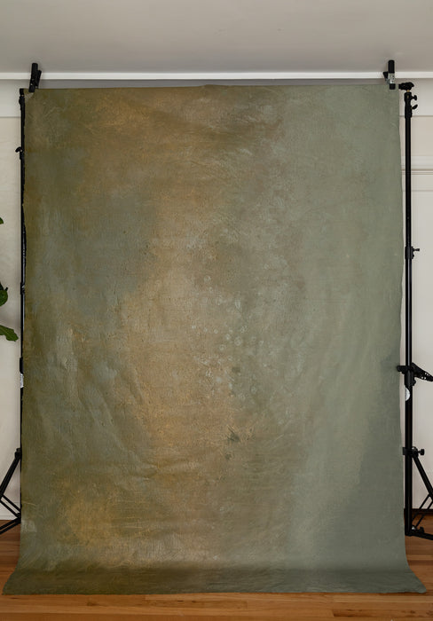 Canyon Moss #0716 Hand Painted Big Muslin Backdrop in a Bag
