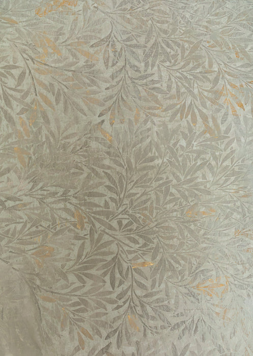 Gilded Leaves #0734 Hand Painted Big Muslin Backdrop in a Bag