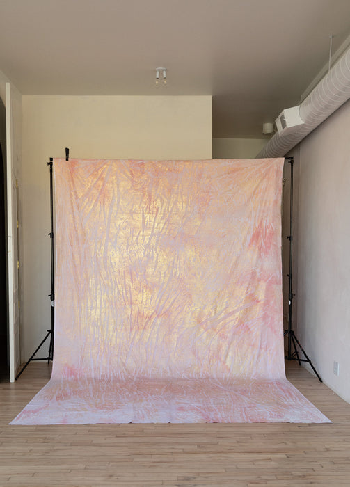 Rose Gold Spell #0789 Hand Painted Big Muslin Backdrop in a Bag