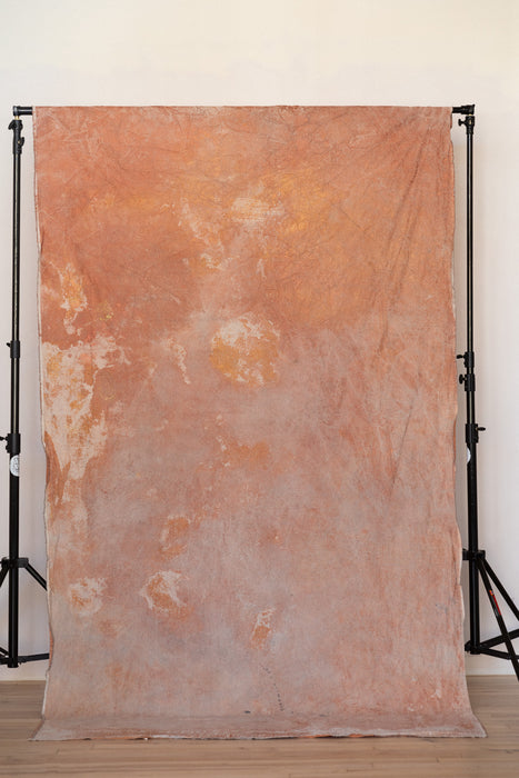 Rose Gold Cliffs #0791 Hand Painted Big Muslin Backdrop in a Bag