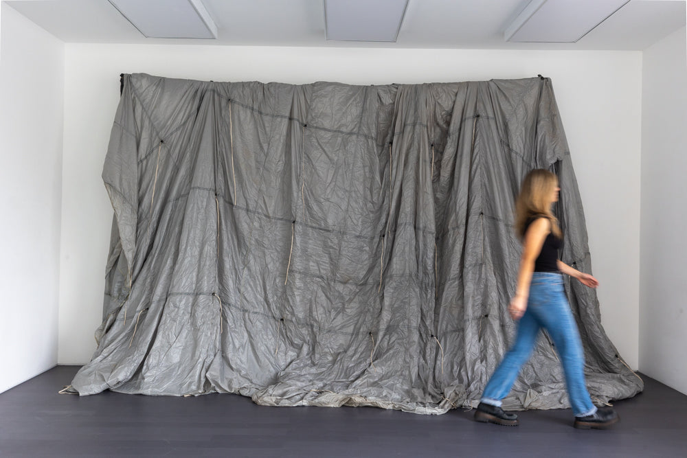 French Silver #0881 Vintage Parachute Backdrop