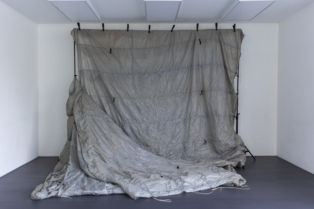 French Silver #0881 Vintage Parachute Backdrop