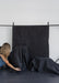 stylist covers stool in photo studio
