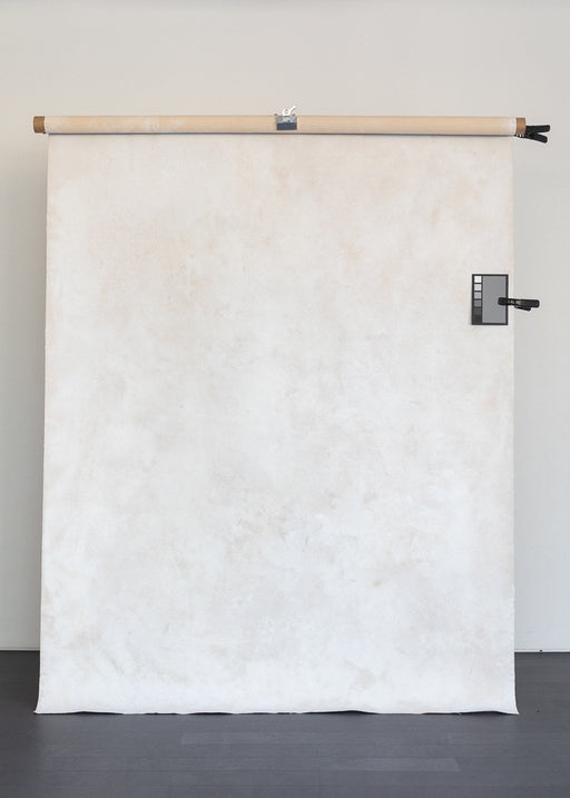 Eco friendly white canvas backdrop by Ultraviolet Backdrops.