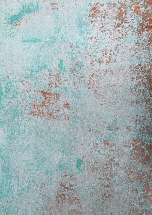 abstract turquoise metallic copper speckled distressed wall hanging backdrop