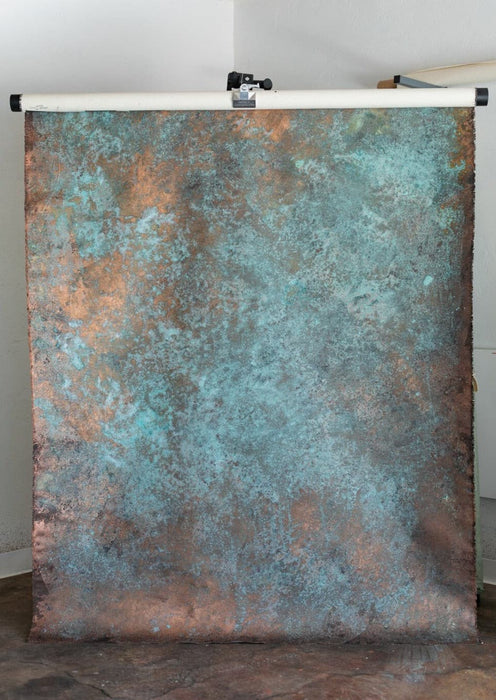 turquoise rust background for photography