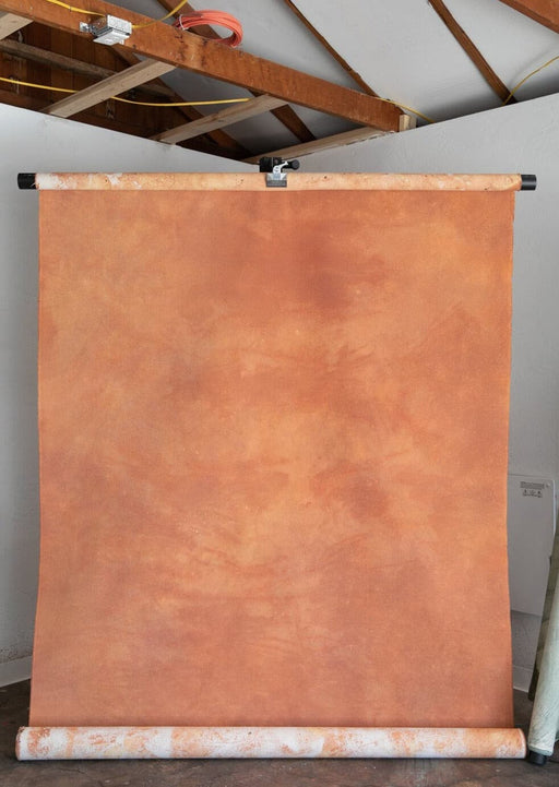 orange rollable canvas backdrop
