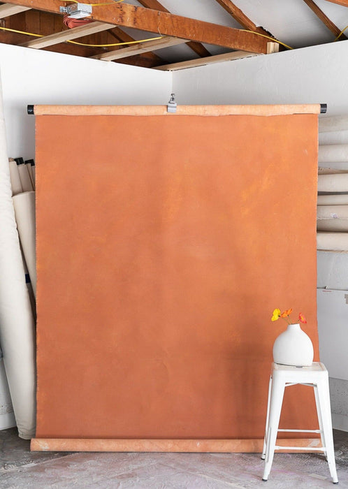 Burnt Terra Cotta- Sandstone Study #0202 // Large Hand-Painted Canvas Backdrop.