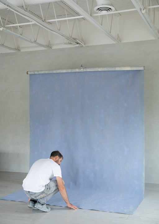 Periwinkle x Heather Nan #0288// XLarge Hand-Painted Canvas Backdrop.