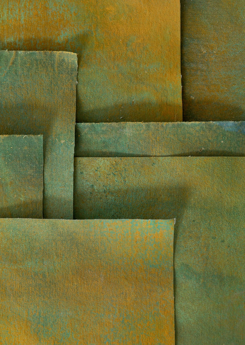 Rusted Green #0311 Hand-Painted Flatlay Surface