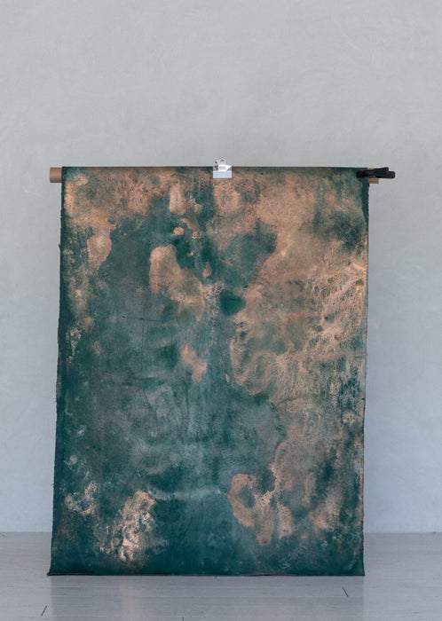 Raw Copper-Heavy Metal #0477 // Small Hand-Painted Canvas Backdrop.