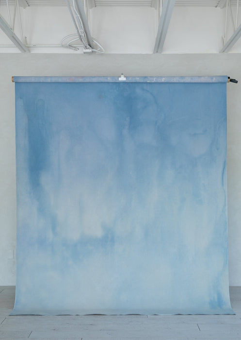 Blue Dews #0566 // XLarge Hand-Painted Canvas Backdrop Painting